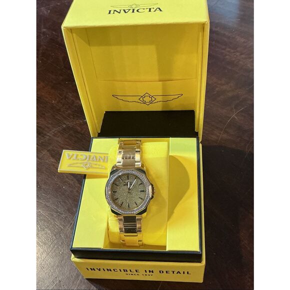 Invicta Speedway Women’s Watch 34mm Gold-Tone Bracelet Glitter Dial 49130 main image 6